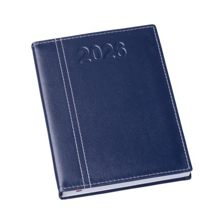 Agenda Lisa Azul com Costura